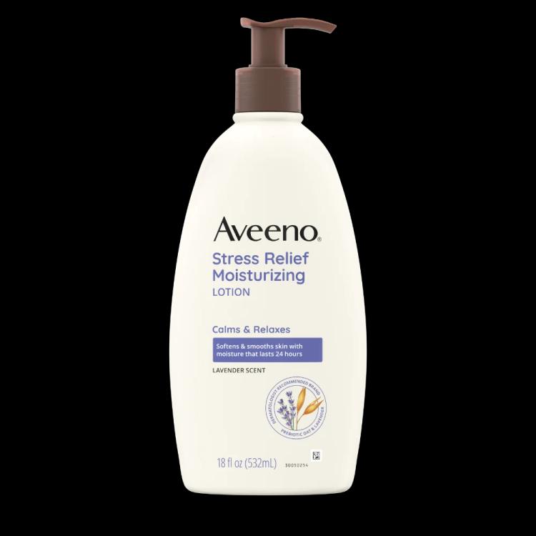 Aveeno Stress Relief Lavender Scent Moisturizing Lotion - 532 ml