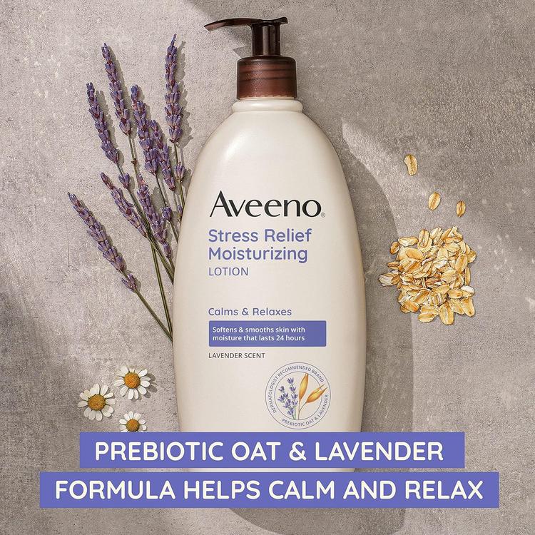 Aveeno Stress Relief Lavender Scent Moisturizing Lotion - 354 ml