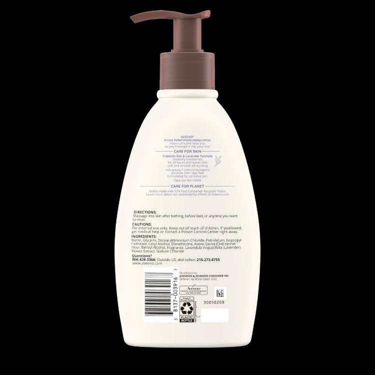 Aveeno Stress Relief Lavender Scent Moisturizing Lotion - 354 ml