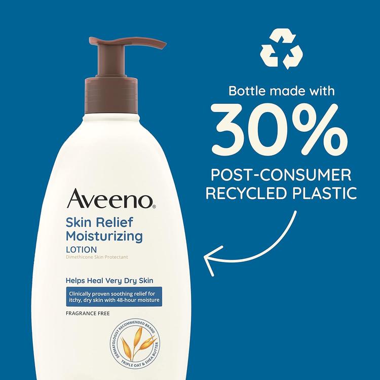 Aveeno Stress Relief Fragrance Free Moisturizing Lotion - 532 ml