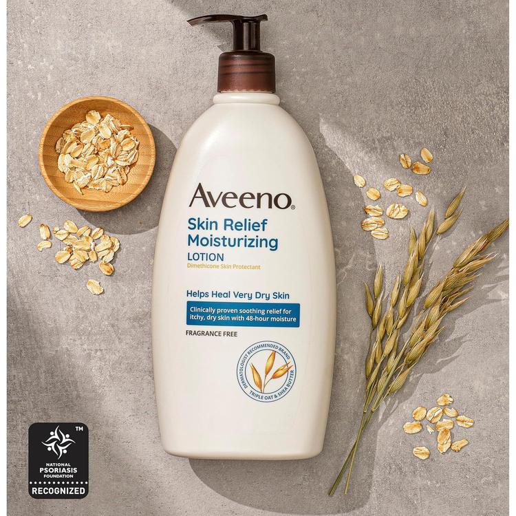Aveeno Stress Relief Fragrance Free Moisturizing Lotion - 532 ml
