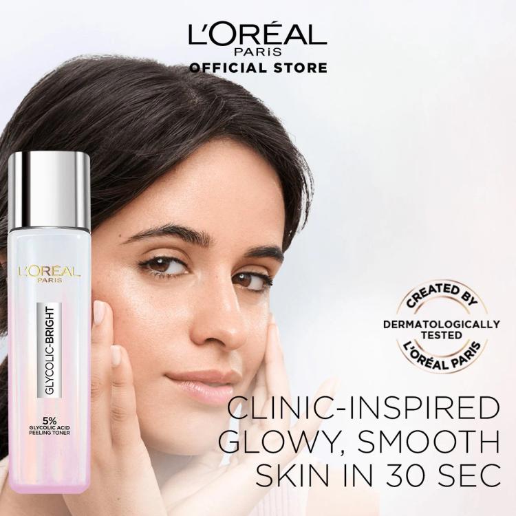 L’Oréal Paris Glycolic Bright 5% Glycolic Acid Peeling Toner For Instant Glowing Skin - 128 ml