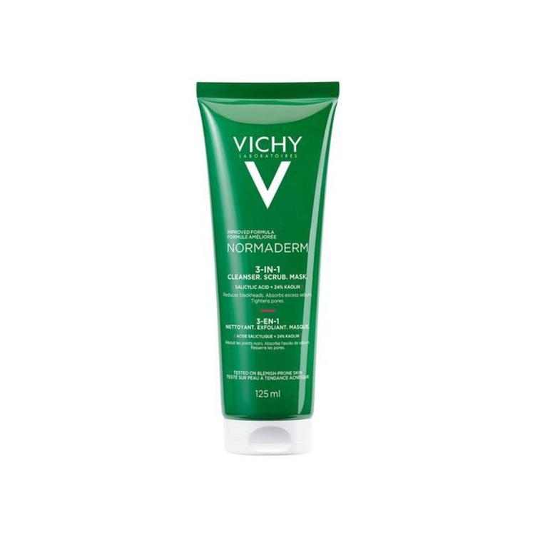 VICHY Normaderm 3-In-1 Scrub + Cleanser + Mask - 125 ml