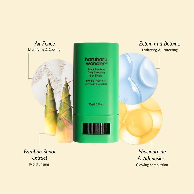 Haruharu Wonder Black Bamboo Daily Soothing Sun Shield SPF 50+ PA++++ - 20 g