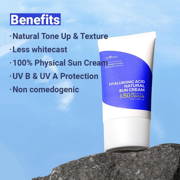 Isntree Hyaluronic Acid Natural Sun Cream SPF 50 - 50 ml