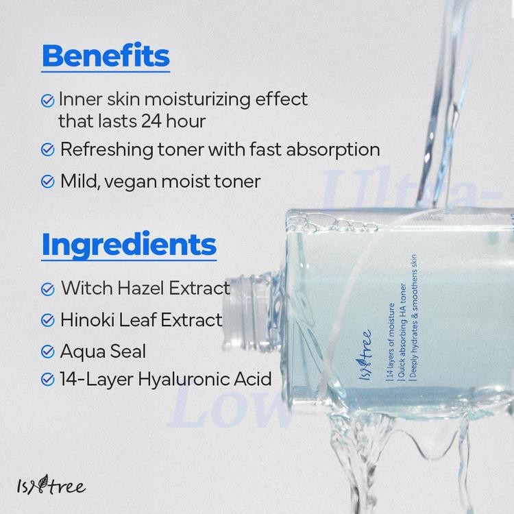Isntree Ultra-Low Molecular Hyaluronic Acid Toner
 - 300 ml