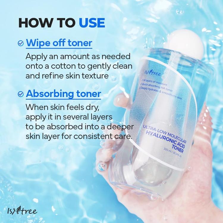 Isntree Ultra-Low Molecular Hyaluronic Acid Toner
 - 300 ml